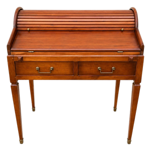 Louis XVI Roll-Top Desk in Cherry Wood, 1950s
