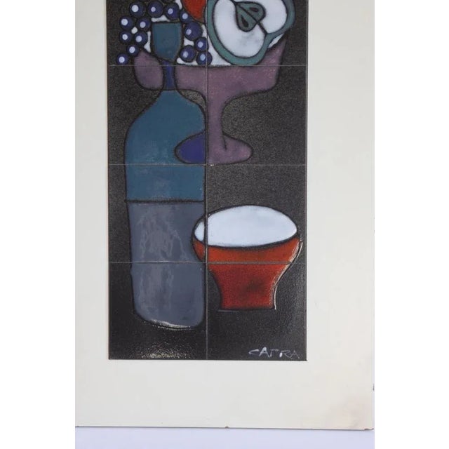 Abstract Still Life Ceramic Tile Tableau from Capra, Italy, 1960s For Sale - Image 6 of 9