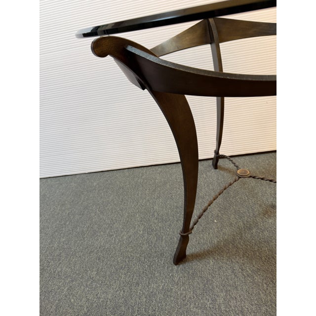 Kollka Style Contemporary Iron + Glass Side Table For Sale - Image 10 of 12