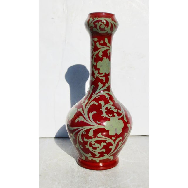 Antique English Chinoiserie Peking Glass Garlic Head Vase For Sale - Image 4 of 8