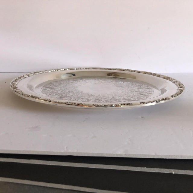 American International Silver Co.Platter 15” Dia For Sale - Image 3 of 7
