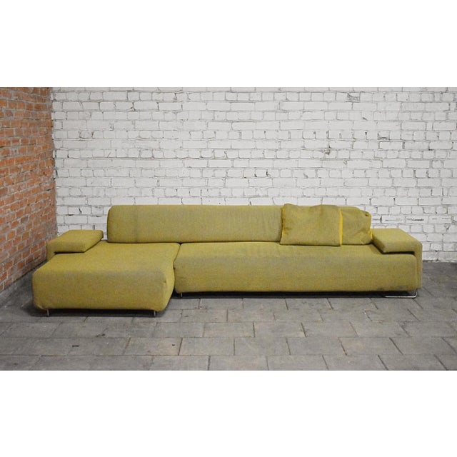Chartreuse Moroso Lowland Sofa by Patricia Urquiola for Moroso, Italy, 2000s For Sale - Image 8 of 8