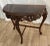 Brown Antique French Demilune Console Table Hand Carved Petite Size Mahogany For Sale - Image 8 of 12