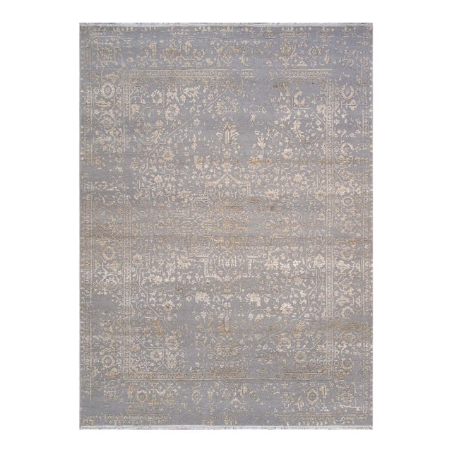 Pasargad Home Transitional Grey Area Rug, 8'11'' X 12' 2'' For Sale