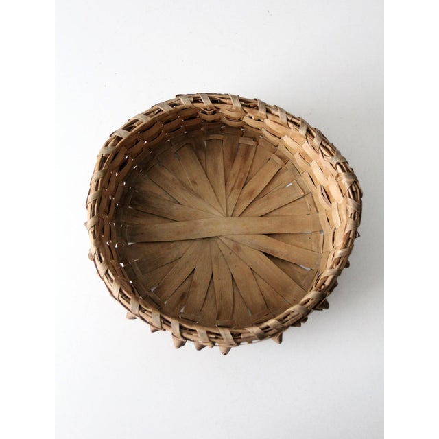 Antique Handmade American Splint Basket For Sale - Image 11 of 12