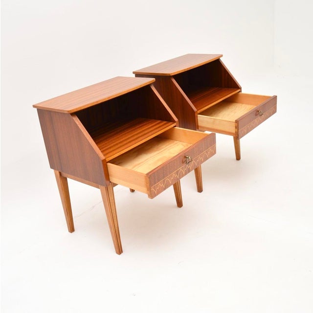 1950s Vintage Swedish Bedside Cabinets, 1950s, Set of 2 For Sale - Image 5 of 11