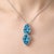 Contemporary Swiss Blue Topaz Drop Dainty Necklace, Pear Cut Blue Gemstone Necklace For Sale - Image 3 of 5