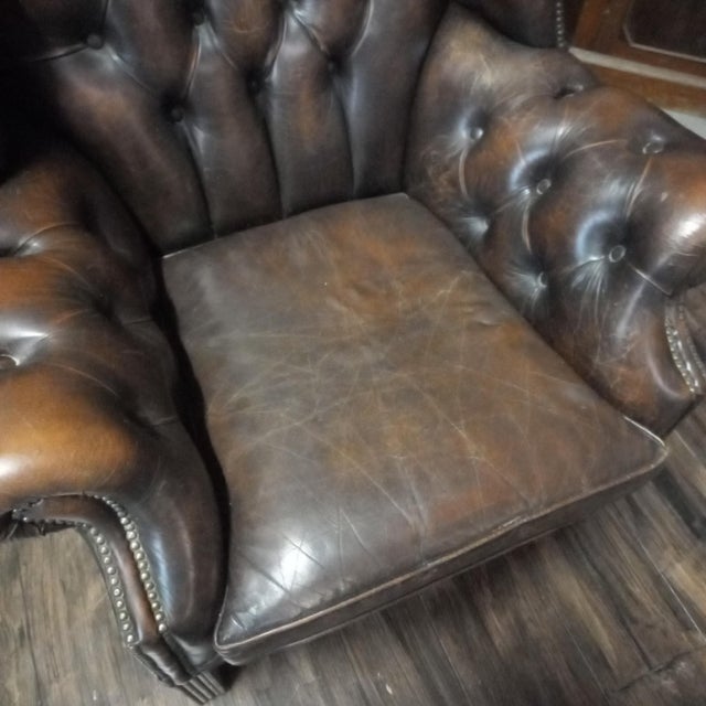 Vintage Chesterfield Wingback Club Chair, 1970s For Sale - Image 9 of 17