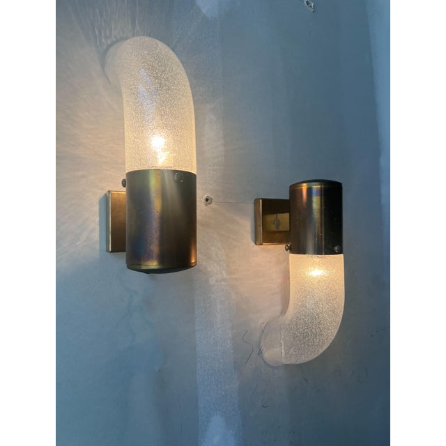 Metal Murano Glass Wall Sconce by Aldo Nason for Mazzega, Italy, 1970s For Sale - Image 7 of 8