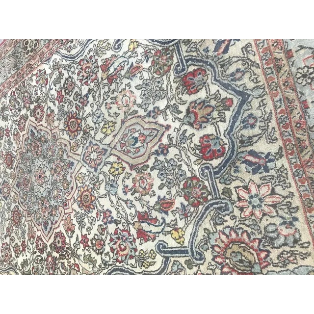 Vintage Floral Design Qom Rug For Sale - Image 10 of 16