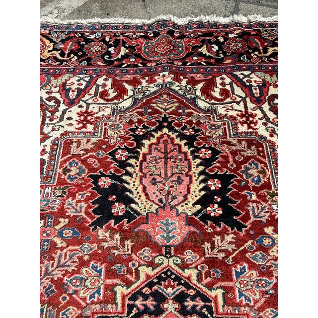 9ft 4in × 12ft 4in Iranian Hariz Area Rug With Jewel Tones For Sale - Image 4 of 13