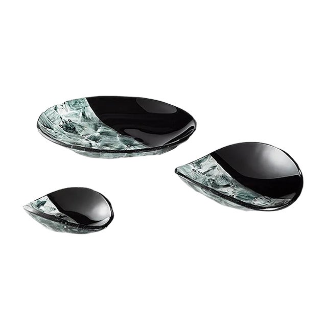 Murano Glass Black Baccan Centerpieces by Stefano Birello for VeVe Glass, 2019, Set of 3 For Sale