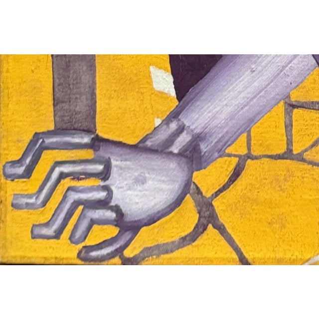 Polish Neo-Cubist School Artist, Composition, 1950s-1960s, Oil on Canvas For Sale - Image 3 of 5