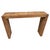 Impressive three inch thick minimalist console table hand made from reclaimed teak wood. One side is straight and the...