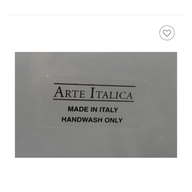 Early 21st Century Arte Italica Vetro Glass and 24ct Gold Charger Plate For Sale - Image 5 of 5