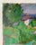 1970s Oil on Cardboard Summer Garden Landscape by Swiss Artist Kaspar Ilg For Sale - Image 4 of 10