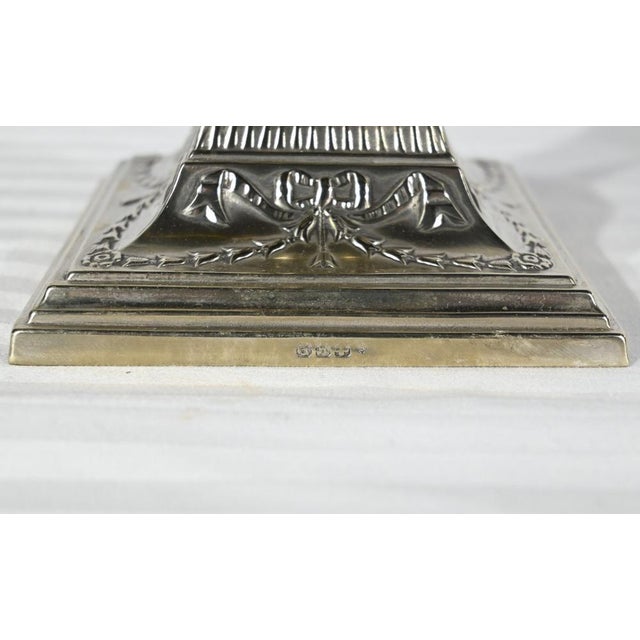 Electrified Torches in Silver Metal, Set of 2 For Sale - Image 14 of 18