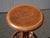 Brown Antique Industrial Adjustable Swivel Oak Drafting Stool Barstool 1of3 ~ # 1 For Sale - Image 8 of 16
