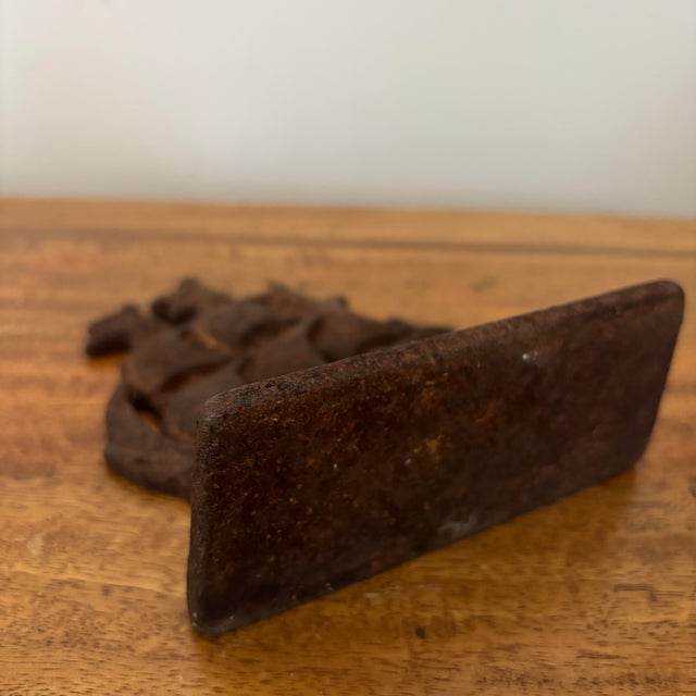 1920s Antique New England Nautical Clipper Ship Cast Iron Doorstop For Sale - Image 5 of 6