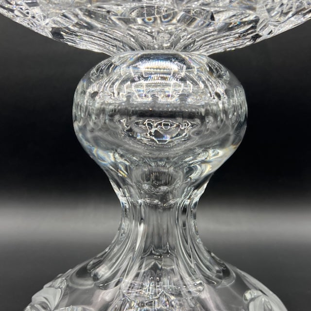 Vintage Crystal Centrepiece Pedestal Bowl on Baluster Stem, 1960s For Sale - Image 9 of 18