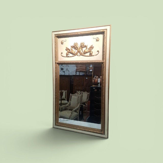 Wood Louis XVI Style Mirror, 1960 For Sale - Image 7 of 7