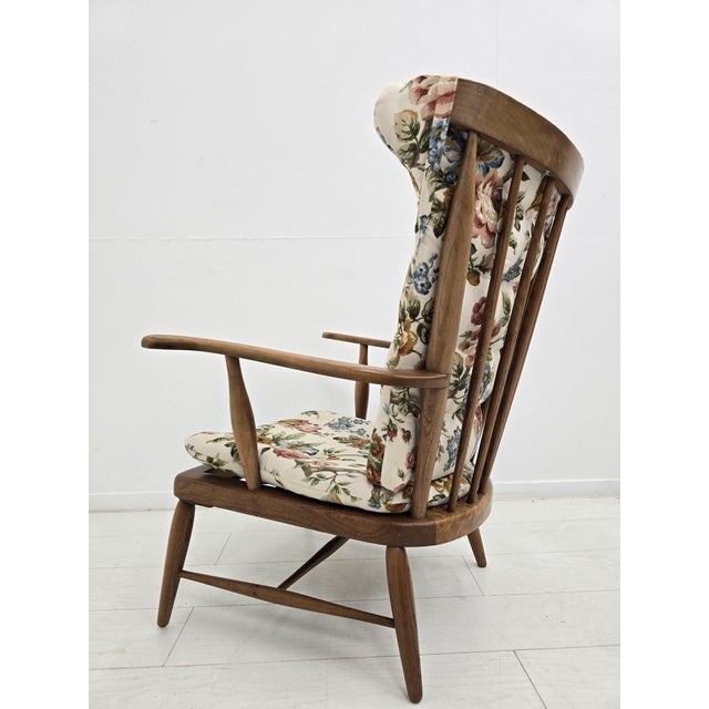 Set of Lounge Chair and Ottoman in Upholstered Walnut by Anna-Lülja Praun, Austria, 1950s For Sale - Image 9 of 18