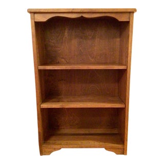 1950s Vintage Solid Rock Maple Petite Bookcase by C. H. Hartshorn For Sale