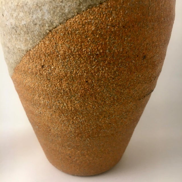 1970s 1970s Glazed Swoop Terracotta Vase For Sale - Image 5 of 7