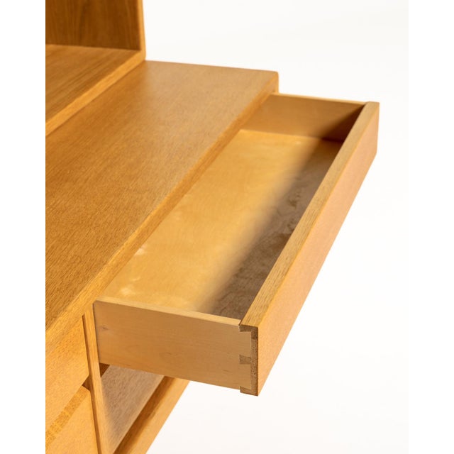 Scandinavian Oak Bookcase with Drawer Unit, 1960s For Sale - Image 6 of 9