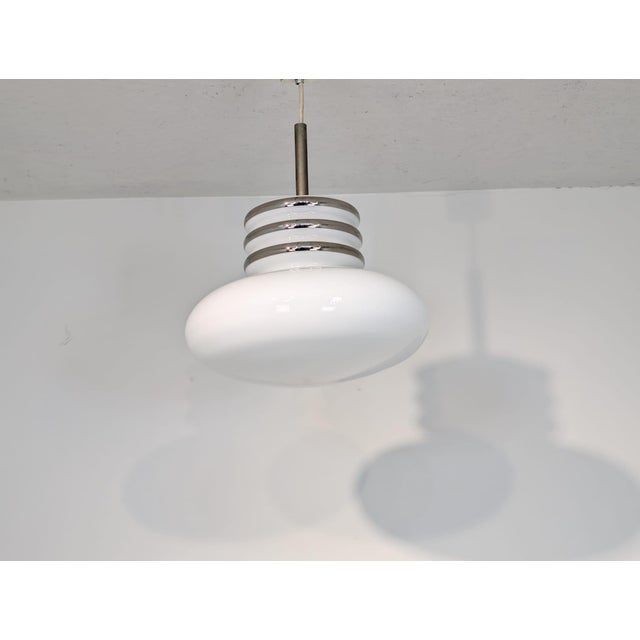 Opal Glass Pendant Lamp by Peill & Putzler, 1960s For Sale - Image 3 of 17