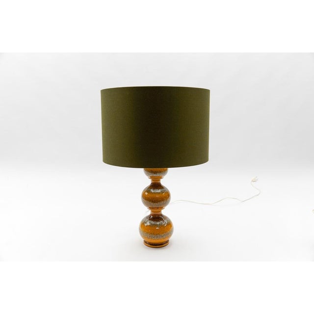 Orange Ceramic Table Lamp Base from Kaiser Leuchten, Germany, 1960s For Sale - Image 12 of 18