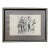 1960s Bud Biggs Signed Framed “Courtyard” Pencil Sketch Lithograph Print For Sale
