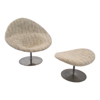 Set of Large Globe Armchair with Ottoman by Pierre Paulin for Artifort, 1970s For Sale