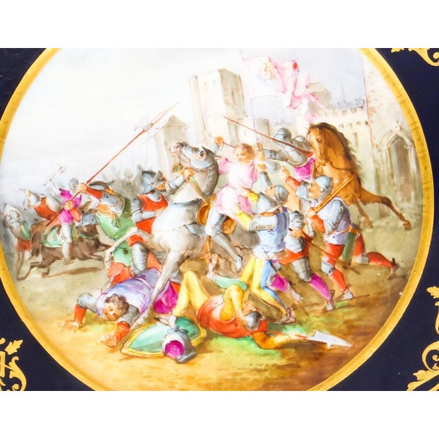 This is a beautiful antique french sevres porcelain cabinet plate, it bears printed marks for chateau des tuileries and...