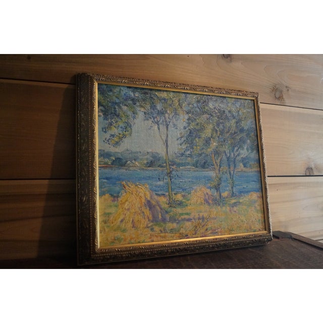 A simply gorgeous painting of a 1930s New York State landscape. This painting is attributed to Inez Abernethy, whose work...
