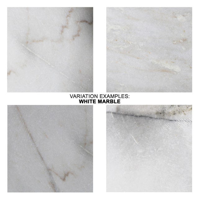 2020s Jamie Young Frill natural Marble Bowl, White For Sale - Image 5 of 6