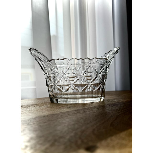 Glass Georgian Irish Cut-Glass Bowls with Original Underplates, 1800s, Set of 3 For Sale - Image 7 of 12