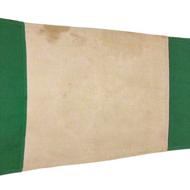 Rustic Vintage Cotton Nautical Signal Flag For Sale - Image 3 of 4