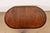 1980s Baker Furniture Style Georgian Banded Mahogany and Burl Wood Pedestal Extension Dining Table, Newly Refinished For Sale - Image 5 of 14