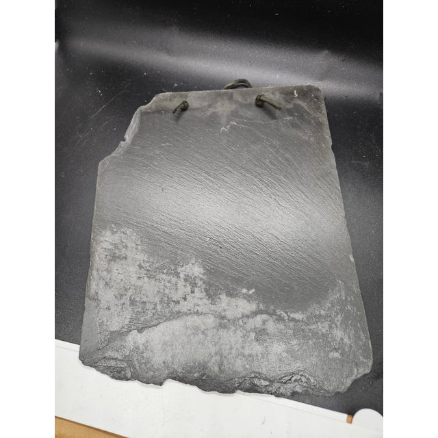 Vintage Handpainted Welcome Home Sign on Slate For Sale - Image 4 of 4