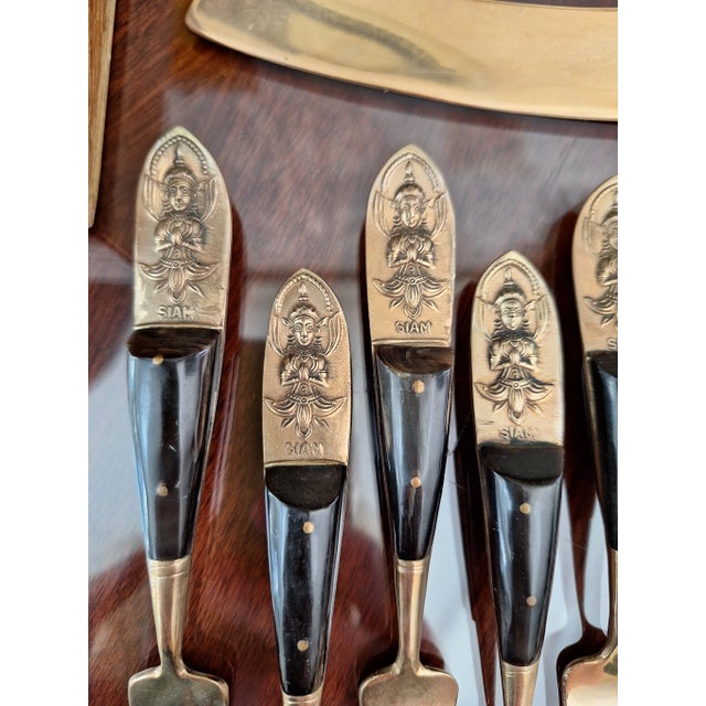 Mid-Century Modern LastChance!Mid Century Siam Dessert Utensil Set for 8 - 20 Pieces For Sale - Image 3 of 12