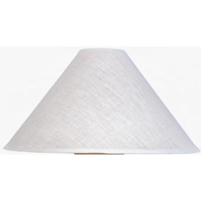 Vintage Postmodern Carved White Plaster Meiping Vase Form Table Lamp With Linen Empire Shade A monumental vintage...