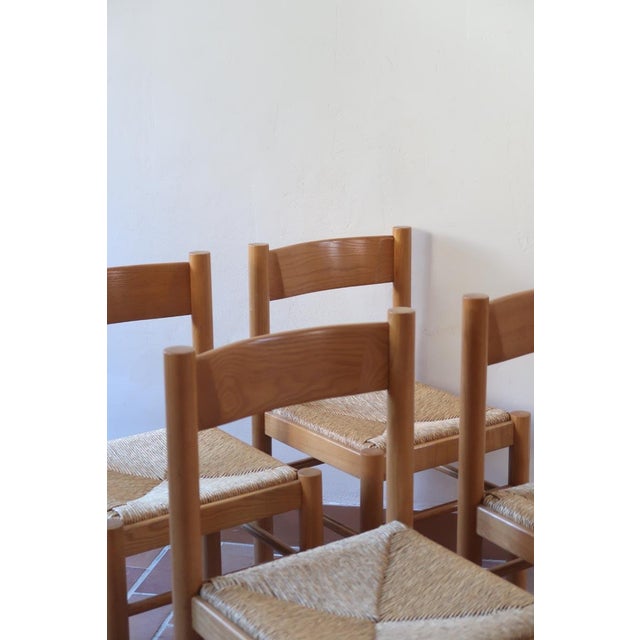 Habitat Extending Dining Table with Four Rush Seat Chairs, 1980s, Set of 5 For Sale - Image 4 of 18