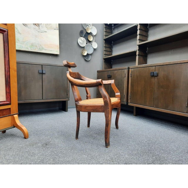 Antique Barbers Chair with Adjustable Headrest, 1900s For Sale - Image 4 of 18