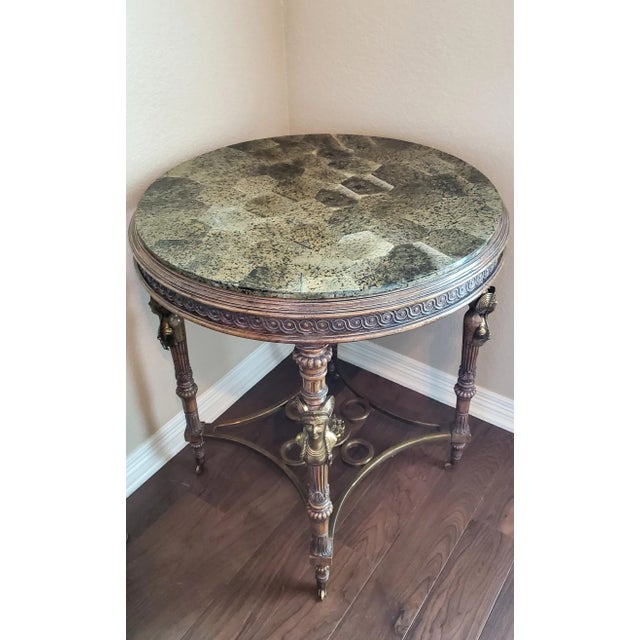 Mid 20th Century French Gilt Bronze Table After Adam Weisweiler For Sale - Image 5 of 12