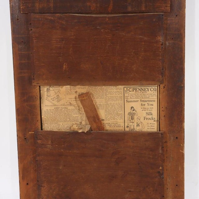 Early 19th Century Sheraton Mahogany Wall Mirror With Eglomise Panel of Red Jacke For Sale - Image 11 of 11