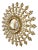 A striking large-scale mid-century sunburst mirror, masterfully crafted in carved giltwood with exceptional detail and...