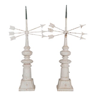 19th Century French Cast Iron Weather Vane, a Pair For Sale