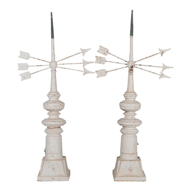 19th Century French Cast Iron Weather Vane, a Pair For Sale