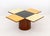 Vladimir Kagan Model Number 458 Tic Tac Toe Side Table, circa 1967, walnut and laminate. 18.25" H x 20" W x 20" D; fully...